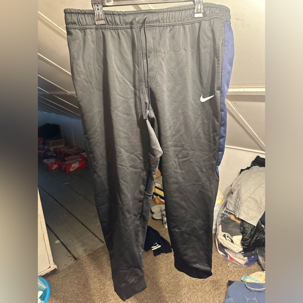 Nike Black and Blue Therma Fit Pants Size XXL